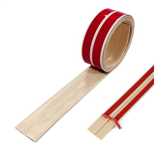 Soglia di Dislivello Pavimento,T-Forma Profilo di Raccordo per Pavimenti,PVC Profilo Transizione Pavimento in Silicone Resistente All'Usura per Soglie Porte e Pavimenti (1 Meters)
