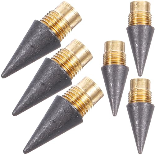 FONDOTIN Mines de Rechange pour Crayons sans Encre Lot de 6 Pièces Pointes en Graphite Effaçables à Sec Compatibles Porte-Mines Écriture et Dessin Précis pour Usage Quotidien