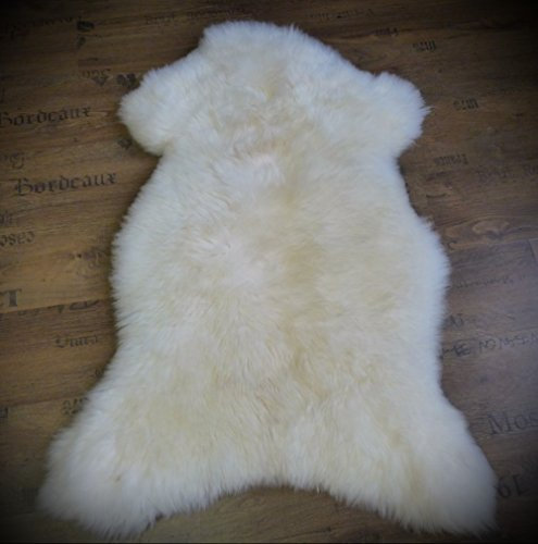 MEIWITT® Schaffell Lammfell Echtfell, weiß, 90-100 cm