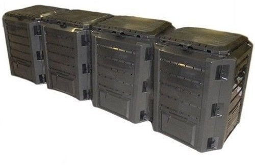 Composteur de jardin 1600L Noir Module composteur thermique Composteur en plastique