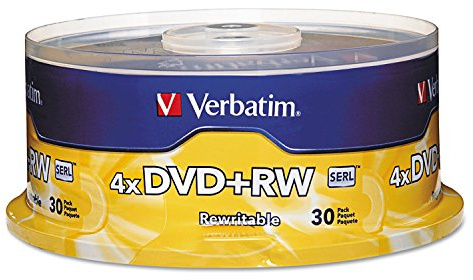 Verbatim DVD+RW Discs 4.7GB 4X Spindle 30/Pack VER94834