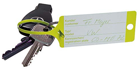 Schlüsselanhänger beschriftbar gelb Eichner | 100x Schlüssel Anhänger aus PP Werkstatt | Schlüsselanhänger Werkstatt