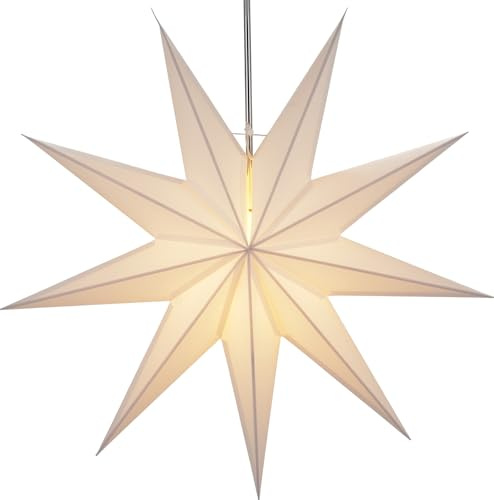 GURU SHOP Vikbar adventsbelyst pappersstjärna, julstjärna 70 cm - Zena, Stjärnfönsterdekoration