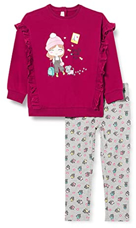 Chicco Completo Bambina Felpa + Leggings, Suéter Bebé-Niñas, Lila Oscura (426), 62