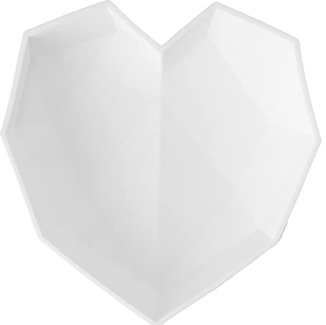 Molde de silicona para tartas con forma de corazón, refuerzo de equilibrio inferior, molde geométrico en forma de corazón de diamante, silicona espesa, molde antiadherente para hornos, para postres, p
