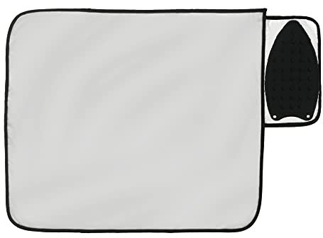 5Monkeys - 1 Telo per Stirare sul Tavolo + 1 Panno Retinato per Capi Delicati - Copritavolo termico a protezione della superficie della tavola - Telo stiro da tavolo con superficie antiscivolo