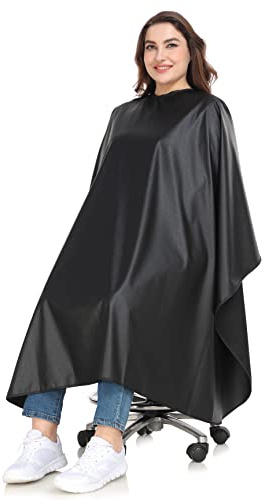 PERFEHAIR Chemical Capes for Hair Stylists - Color Cape with Snaps - Water and Chemical Proof - All-Purpose Salon Hairdressing Cap Cover for Hair Coloring, Cutting, Styling & Shampooing