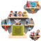 OPERMAXER Tonie Regal Wolke für 30-35 Figuren, 3er Set TonieRegal für Toniebox & Tonies Hörfiguren, Jungen und Mädchen | Perfekte Figuren Aufbewahrung im Kinderzimmer (Grau)