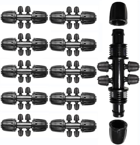HOINCO 1/2 Inch to 1/4 Inch Tubing Irrigation Fittings,16mm Drip Tubing,Anti-drop Irrigation Tube,Barbed Tee Irrigation Tube Garden Lock