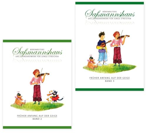 Früher Anfang auf der Geige Band 2 + 3 | Eine Violinschule für Kinder | Saßmannshaus | BA09672 + BA09673 | Bärenreiter Verlag | ISMN 9790006536474 + 9790006536467 | Soundman Kolophonium