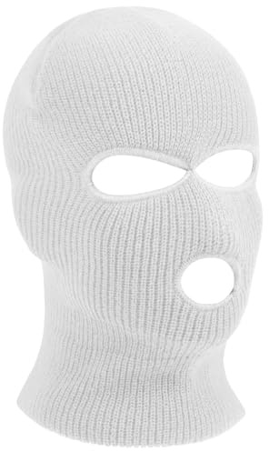 HAGOT Pasamontañas, 3-Agujeros Pasamontañas, Balaclava, Punto de Invierno Cubierta Facial cálida, Gorro de Esquí para Ciclismo Deportes al Aire Libre