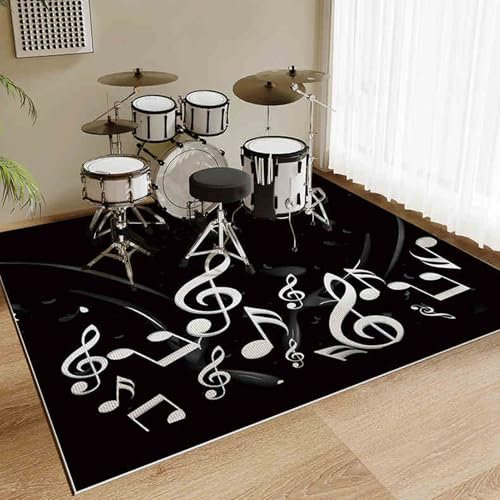 Schlagzeugteppich Schlagzeug Teppich Drum Teppich Professioneller Trommelteppich Schallschutz Teppich Antivibrationsmatten für Musikinstrumente Schallschutz Akustik Trommel Teppich 200 x 180 cm