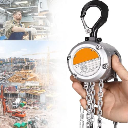 Polipasto de cadena manual de 250/500 kg con ganchos resistentes, de acero de grado comercial, con elevación manual manual, para levantar mercancías,250KG*3M