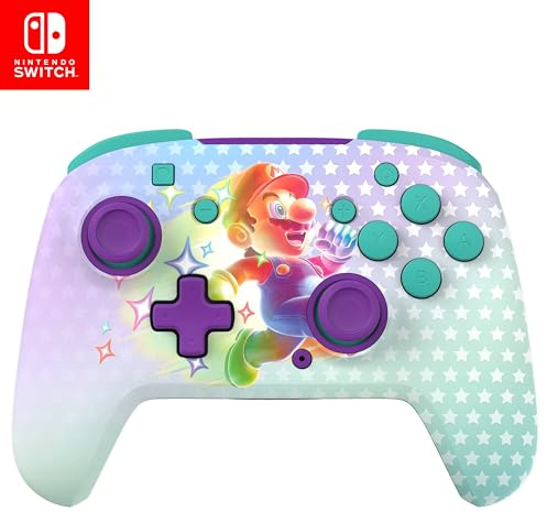 Turtle Beach Rematch Wireless Controller: Invincible Mario – Nintendo Switch, Lite und OLED, leuchtet im Dunkeln, aufladbare Batterie, Offiziell Lizenziert von Nintendo