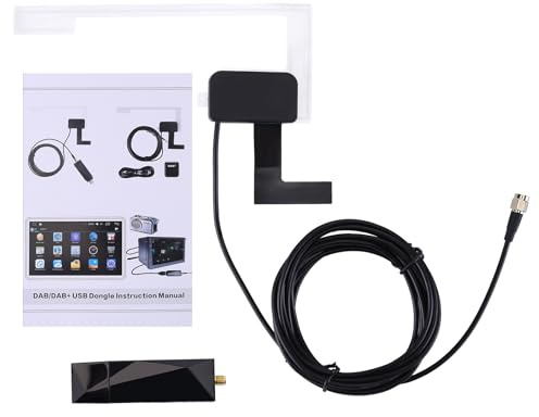 JAWSEU Bil USB Android DAB + bilradio adapter digital tuner ljudmottagare antenn DAB antenn bilradio antenn DAB skivantenn bilradio antenn bil radio adapter