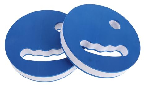 FUNOMOCYA Dischi da Nuoto per Allenamento in Acqua Paddle da Nuoto in Eva Leggeri e Portatili Adatti Principianti e Avanzati Colori Vivaci Blu e Bianco