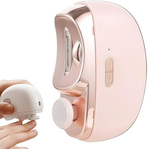 3 in 1 Automatic Electric Nail Clipper with Polishing, 2026 New Electric Nail Clipper – Rechargeable Manicure Tool,Nail Trimmer & Polisher for Kids,Adults,Seniors(Pink)