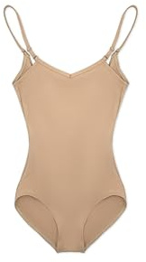 Capezio womens Camisole Leotard With Adjustable Straps tank top and cami shirts, Nude, Medium US
