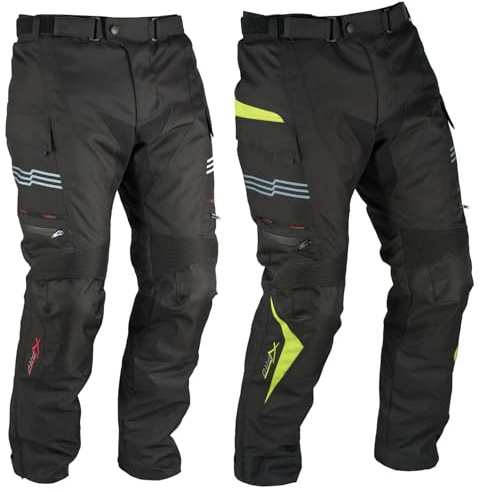 A-Pro Pantaloni Impermeabile Moto Termica Estraibile Strisce Riflettenti Fluo 40