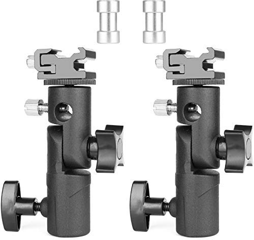 ChromLives Flash de la Cámara Soporte Speedlite Soporte de luz Giratorio Profesional Soporte de luz Soporte de Paraguas Soporte para Zapata Tipo E para Canon Nikon Pentax Olympus Nissin Metz y Otros