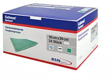 Cutimed Sorbact Saugkompressen 10x20 cm, 24 St