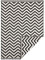 NORTHRUGS In- und Outdoor Teppich Palma 80x250cm - Wendeteppich Wetterfest Modernes Design Zick-Zack Muster Läufer für Balkon Terrasse Garten Wintergarten Wohnzimmerteppich Wasserfest in Schwarz Creme