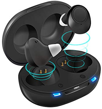 JINGHAO Amplificador De Audio Personal De Alta Gama Para Adultos, Amplificador De Sonido Recargable, Incluye Dispositivo Derecho E Izquierdo, Con Caja De Carga Portátil (1 Par)