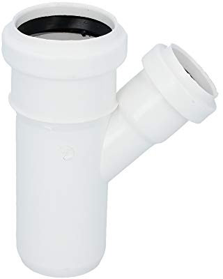 T-Stück Kunststoff HT-Rohr Installation Abwasser 50/32 mm Weiß Abzweig NEU (45°)