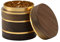 DCOU Premium Grinder Moulin à épices en bois collecteur de pollen avec couvercle magnétique et collecteur de pollen 4 pièces 2,5 pouces (Or)