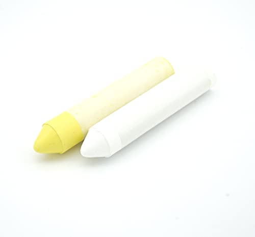 Felgenfactory 2X Reifenkreide Weiss+Gelb Reifenmarkierung Markierkreide Fettkreide