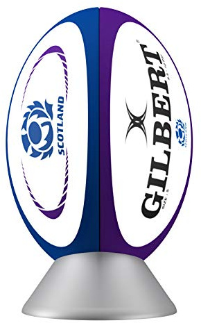 Scotland Rugby Ball Bedside Lamp | Globall Table Lamp & Night Light for Adults & Kids | Rugby Gifts for Boys & Men | Official RFU & Gilbert Licensed