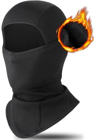 ANGGOER Sturmhaube Motorrad Balaclava Winter - Winddicht Thermo Sturmmaske Schwarz - Skimaske Herren Damen Fahrradmütze für Outdoor Sports