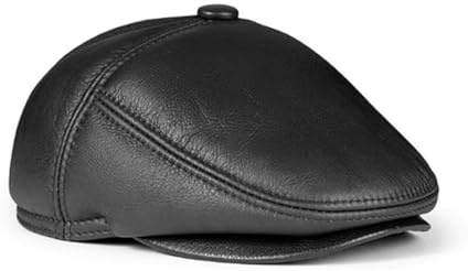 Zerimar Gorra Cuero para Hombre Boina Estilo Peaky Blinders Gorra Gatsby Color Negro Talla L