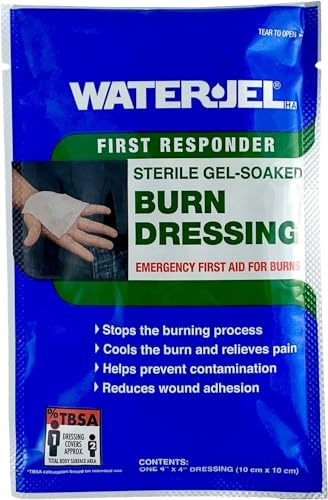 First Aid Only 4 X 4 Water Jel Burn Dressing, Sterile (Pack of 3)