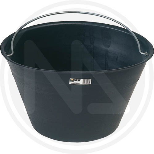 Stampast - Cubo para albañilería de plástico, negro, capacidad 8 litros