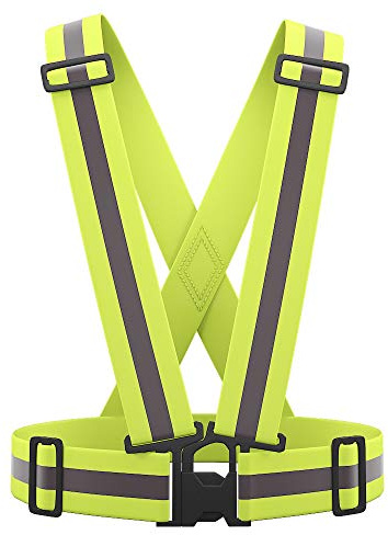 AYKRM Gilet de Sécurité Réfléchissant Haute visibilité Réglable Gilet de Sécurité pour La Course, Le Vélo, La Moto (s-XXL, Jaune)
