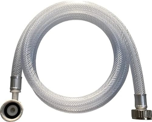 Sanfor 89073 - Tubo per lavatrice e lavastoviglie, tubo di ingresso acqua fredda, adattabile a tutte le marche, filettatura 3/4 e diametro 25 mm, materiale molto resistente, flessibile e trasparente,