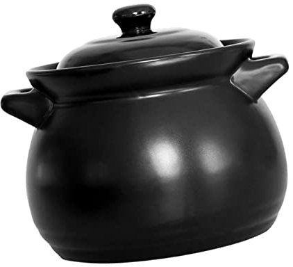 DOITOOL Pot à Riz Terre Cuite Cocotte De Poulet Avec Couvercle Casserole Résistante Chaleur Pour Riz Et Autres Plats