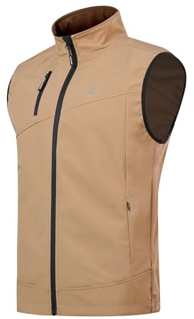 KUTOOK Gilet Uomo Invernale Antivento Fodera di Pile Gilet Trekking Uomo Smanicato in Softshell Impermeabile per Ciclismo Trekking Viaggi Corsa Golf e Vita Quotidiana