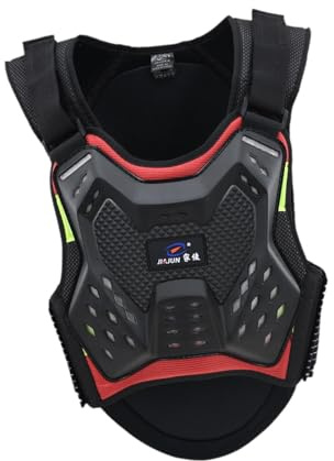 Okiyakusama Protector de Pecho y Espalda para Motocicleta, Equipo de protección Resistente a Impactos, Chaleco de protección para Motocross, para en, L