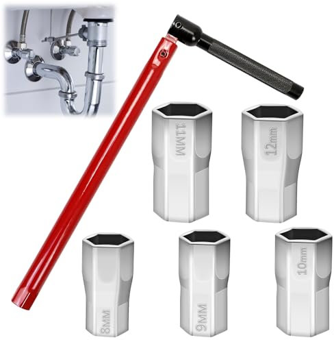 SCROLIEY Chiave Rubinetto Lavello, Chiave per Rubinetto Sottolavello, Chiave per Dadi Rubinetti, Utensile per L'installazione dei Rubinetti 8-13 MM