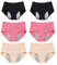 6 Pièces Culotte D'incontinence Urinaire, Anti-fuites Physiologique en Coton de Protection, Lavable avec Zone Absorbante Anti-Fuite pour Femmes