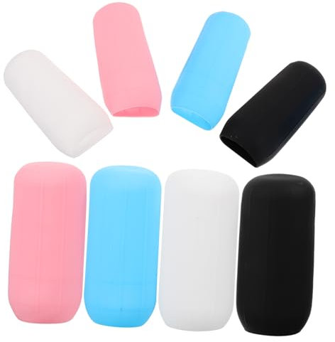 PartyKindom 8pezzi Copribottiglie Viaggio in Silicone Manicotti Elastici Per Contenitori Viaggio Anti-perdita Per Shampoo e Lozione