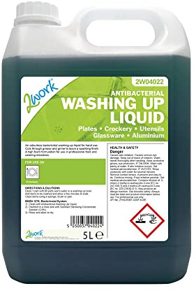 2Work Antibacterial Washing Up Liquid 5 Litre 2W04022
