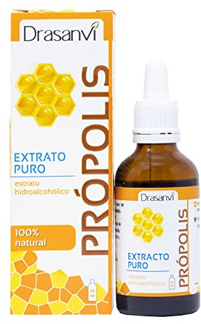 DRASANVI PRÓPOLIS EXTRACTO PURO - Producto 100% puro - 100% natural, sin conservantes ni colorantes - También para uso externo - SIN GLUTEN - 50ml