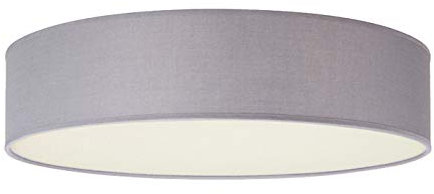 Smartwares Zeitlose runde Deckenleuchte mit LED Licht - Stoffschirm in Grau Ø 50cm & satinierte Abdeckung für blendfreie Beleuchtung
