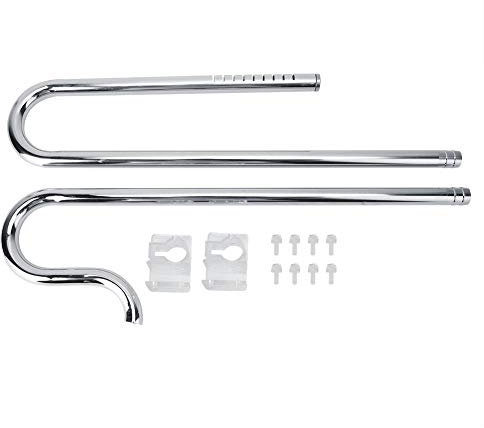 Tnfeeon Stainless Steel Aquarium Oil-film Skimmer Filter Pipe, Fish Tank Plant Inflow Outflow Surface Oil-film Skimmer Detachable(A 16/22mm)