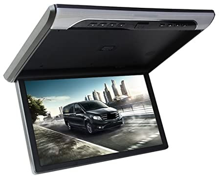 Lecteur DVD portable 19 pouces moniteur de voiture 1080P HD écran LCD Portable voiture lecteurs vidéo Automobile plafond TV toit montage affichage USB FM camping-car pour la voiture ( Color : Back MP5