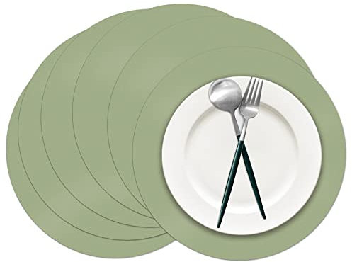 100 tovagliette rotonde usa e getta in carta verde salvia, centrini decorativi per matrimoni, banchetti, feste, casa, sala da pranzo