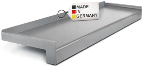 TJ Fensterbank Außen I 180 mm x 700 mm I Silber E6EV1 I hochwertiges Aluminium Fensterbrett mit Seitenabschluss I pflegeleichter & langlebiger Alu Fenstersims I pulverbeschichtete Außenfensterbank